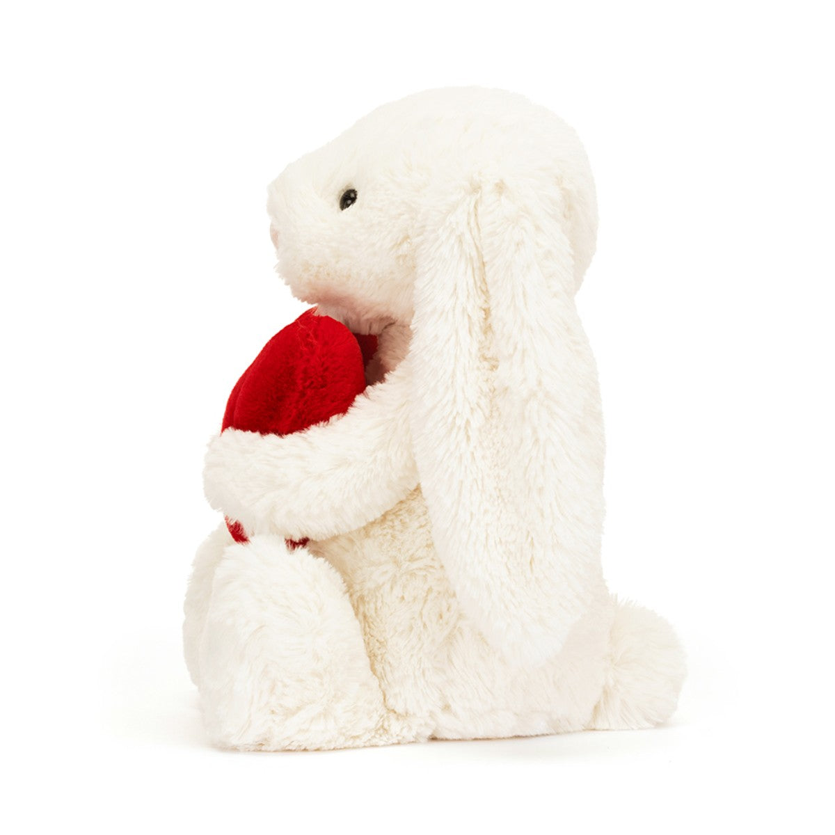 Jellycat nalle, Bashful Creme med hjärta - 31 cm.