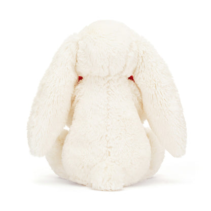 Jellycat nalle, Bashful Creme med hjärta - 31 cm.