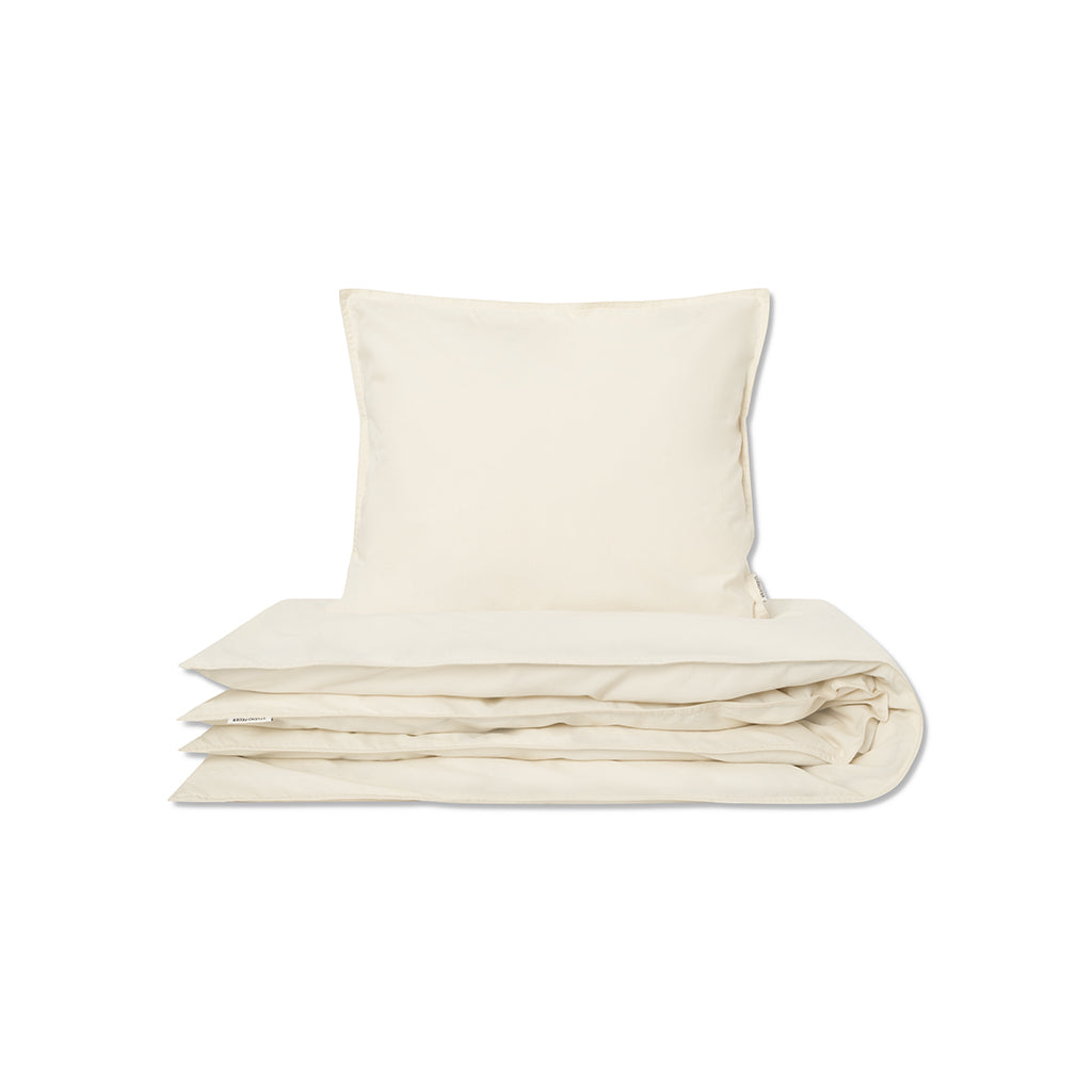 Studio Feder voksensengetøj, økologisk percale - Ivory