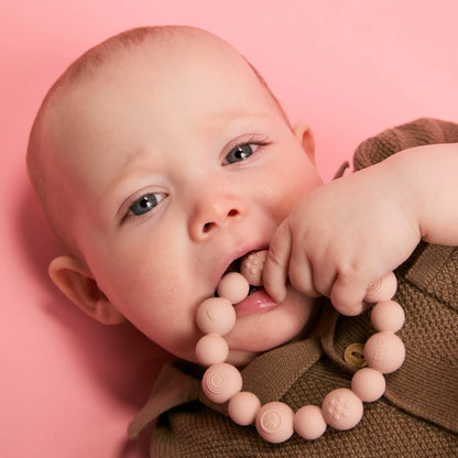 Bibs bitring i silikon, Beaded – Blush