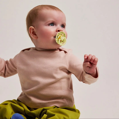 Bibs nappar i naturgummi, storlek 2 – Polka Luna/Wasabi