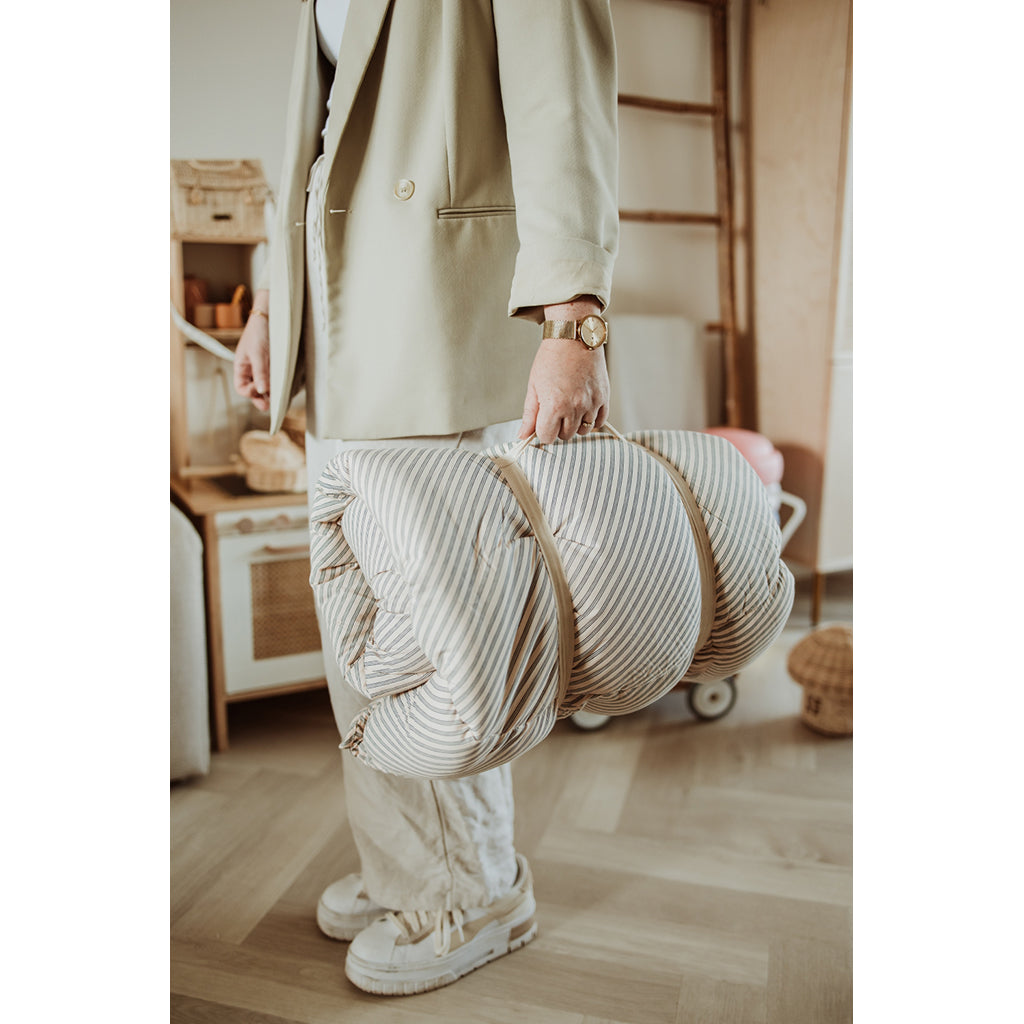 Play&amp;Go Bloom, Tre-i-ett babytäcke, ekologisk - Stripes blue