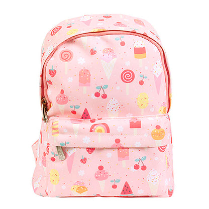 A little lovely company rygsæk, lille - Lyserød med isvafler