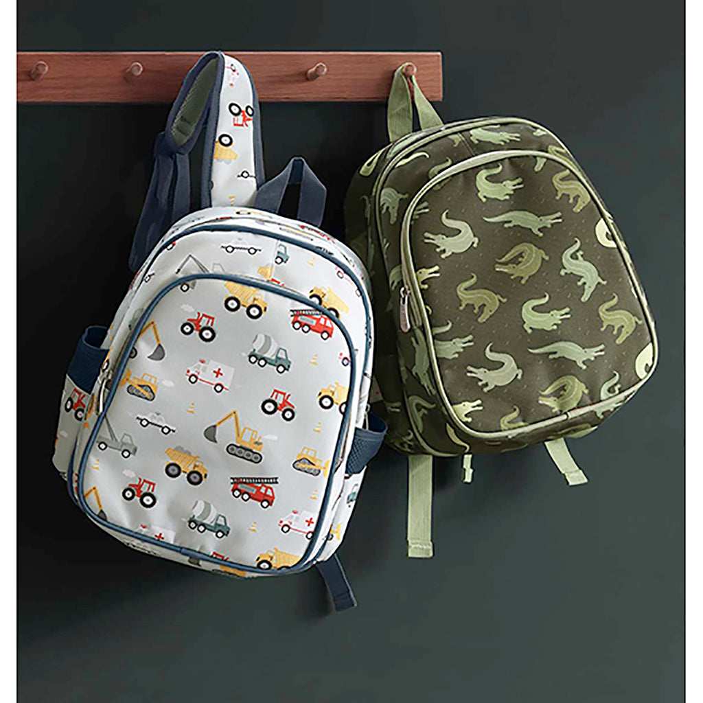 A little lovely company rygsäck, Isolerat framfack - Ljusblå med fordon