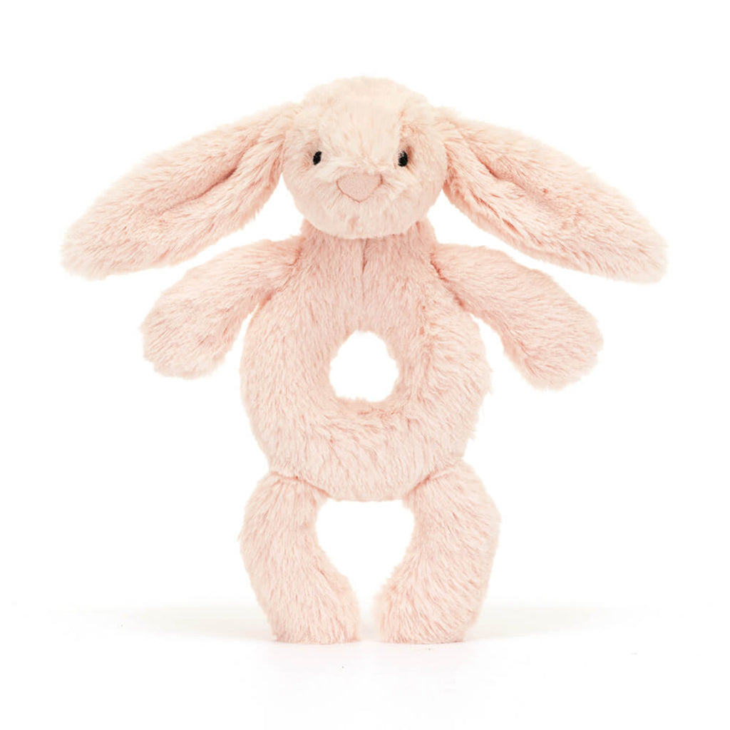 Baby Jellycat ring rangle, Kanin, blush - 15 cm