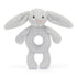 Baby Jellycat ring rangle, Kanin, silver - 15 cm