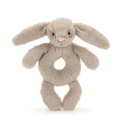 Baby Jellycat ring rangle, Kanin, beige - 15 cm