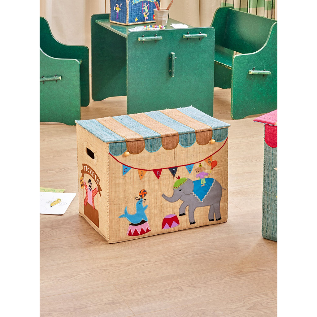 Rice förvaringskorg, hopfällbar, large - Cirkus