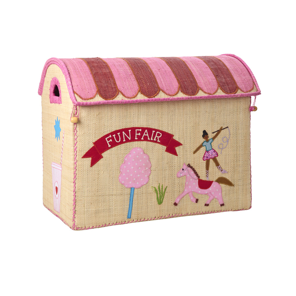 Rice kurvhus för förvaring, Rosa - Fun Fair Theme