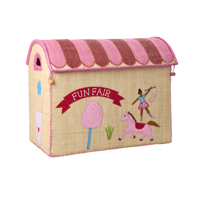 Rice kurvhus för förvaring, Rosa - Fun Fair Theme