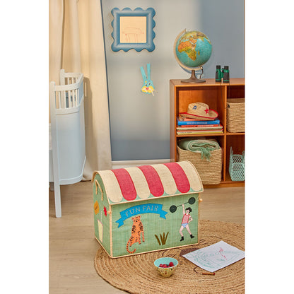 Rice korg för förvaring, Blå - Fun Fair Tema