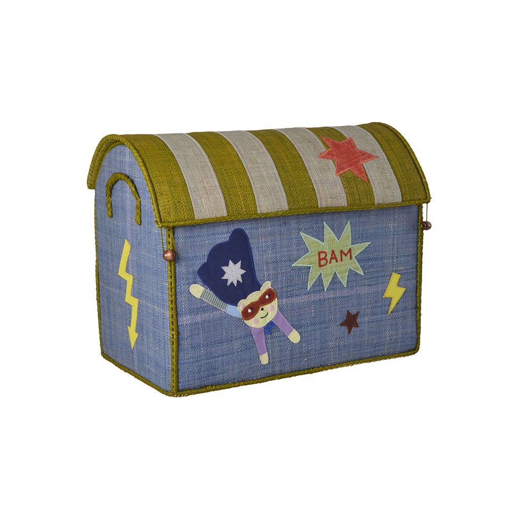 Rice korg för förvaring, Natur - Hero Theme blue