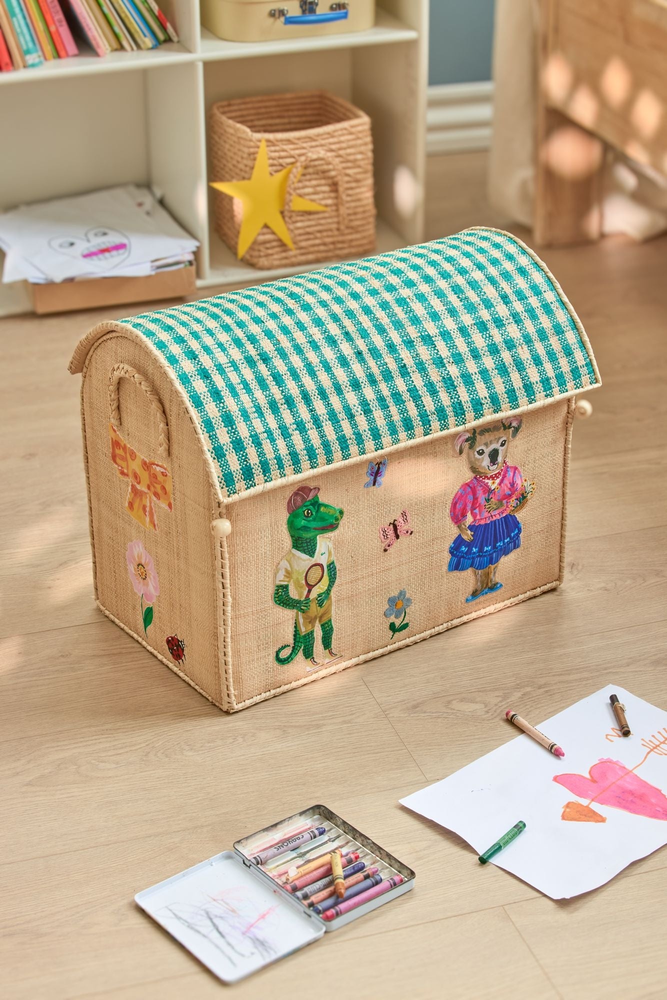 Rice korg för förvaring, Nathalie Lété-tema