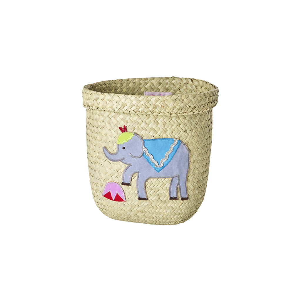 Rice korg, stor rund raffia förvaringskorg, natur – Circus