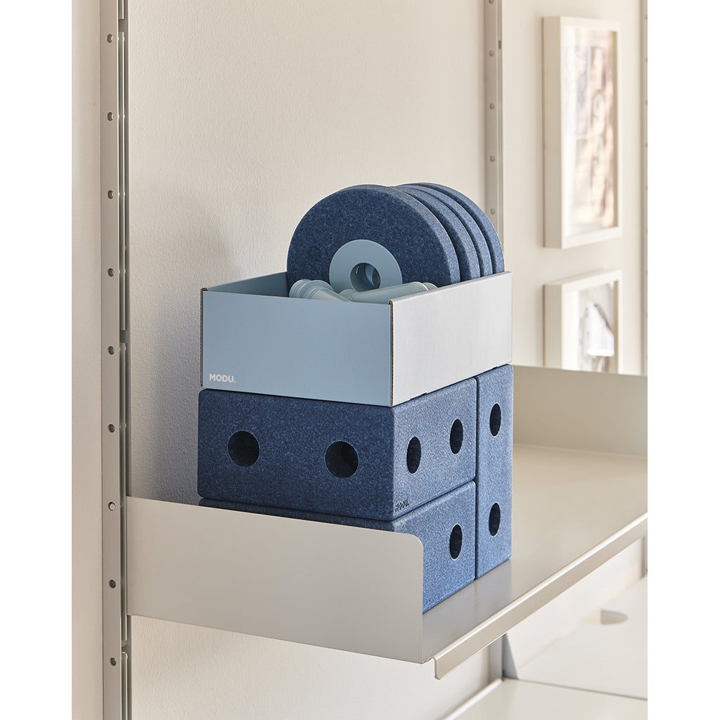 Modu 3-i-1 lära-gå-vagn, aktivitetsleksak i skum - Deep blue/ Sky blue