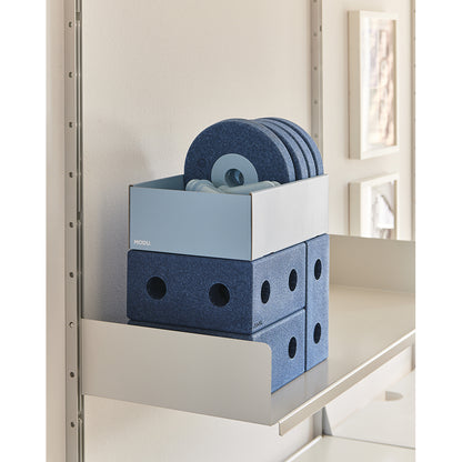 Modu 3-i-1 lära-gå-vagn, aktivitetsleksak i skum - Deep blue/ Sky blue