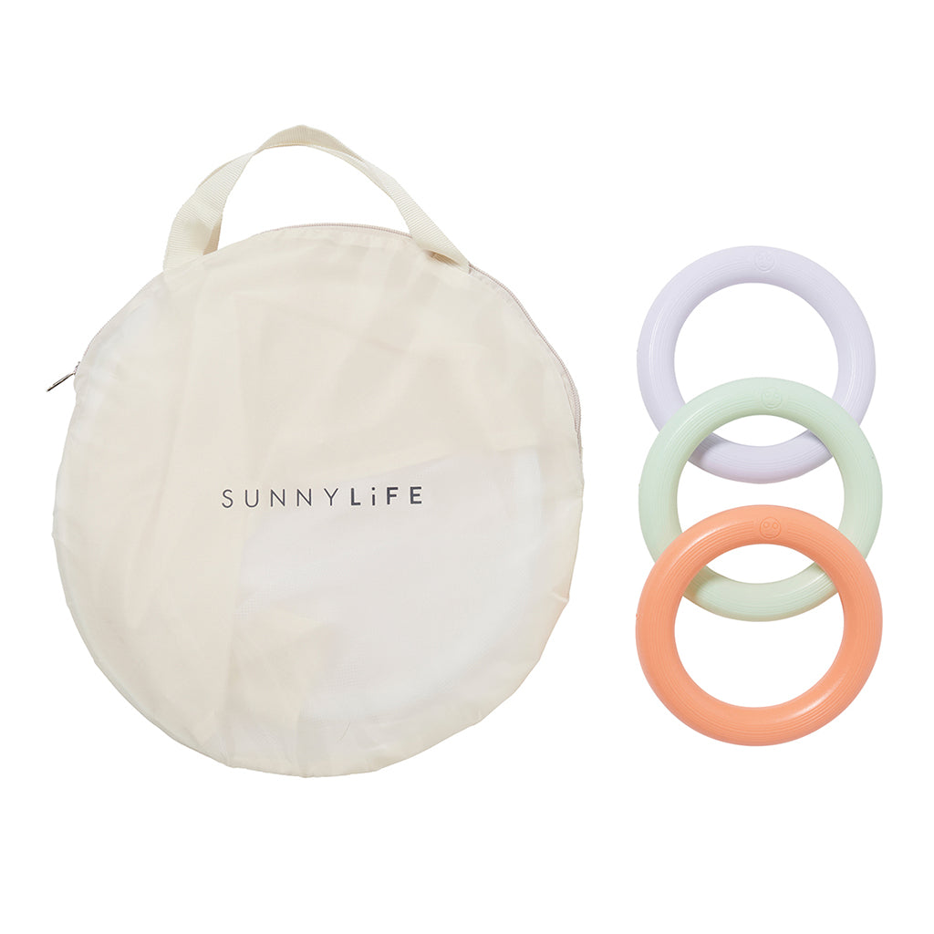 Sunnylife uppblåsbart babylektäcke med solskydd, Apple sortbet multi
