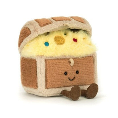 Jellycat gosedjur, Amuseables Treasure Chest, skattkista - 19 cm