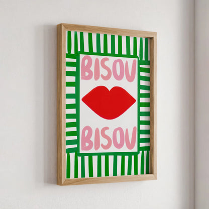 Nephthys Illustrated plakat, Bisou Bisou No1 - A4