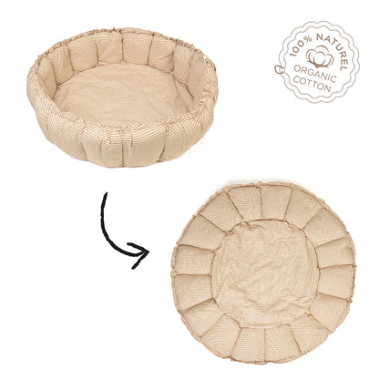 Play&amp;Go Bloom, Tre-i-én babytæppe, økologisk - Stripes brown