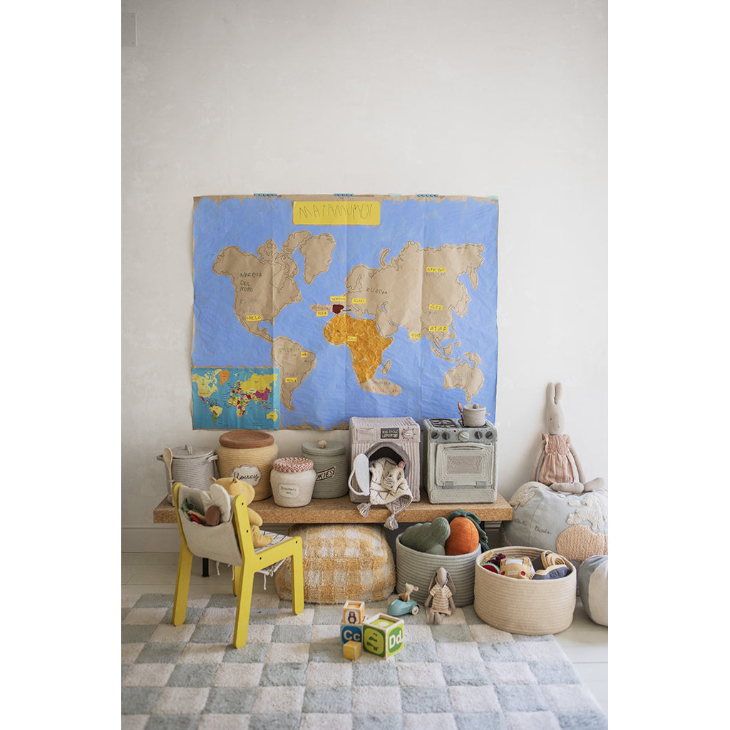 Lorena Canals tvättbar matta, Tiles Blue Sage - flera storlekar.