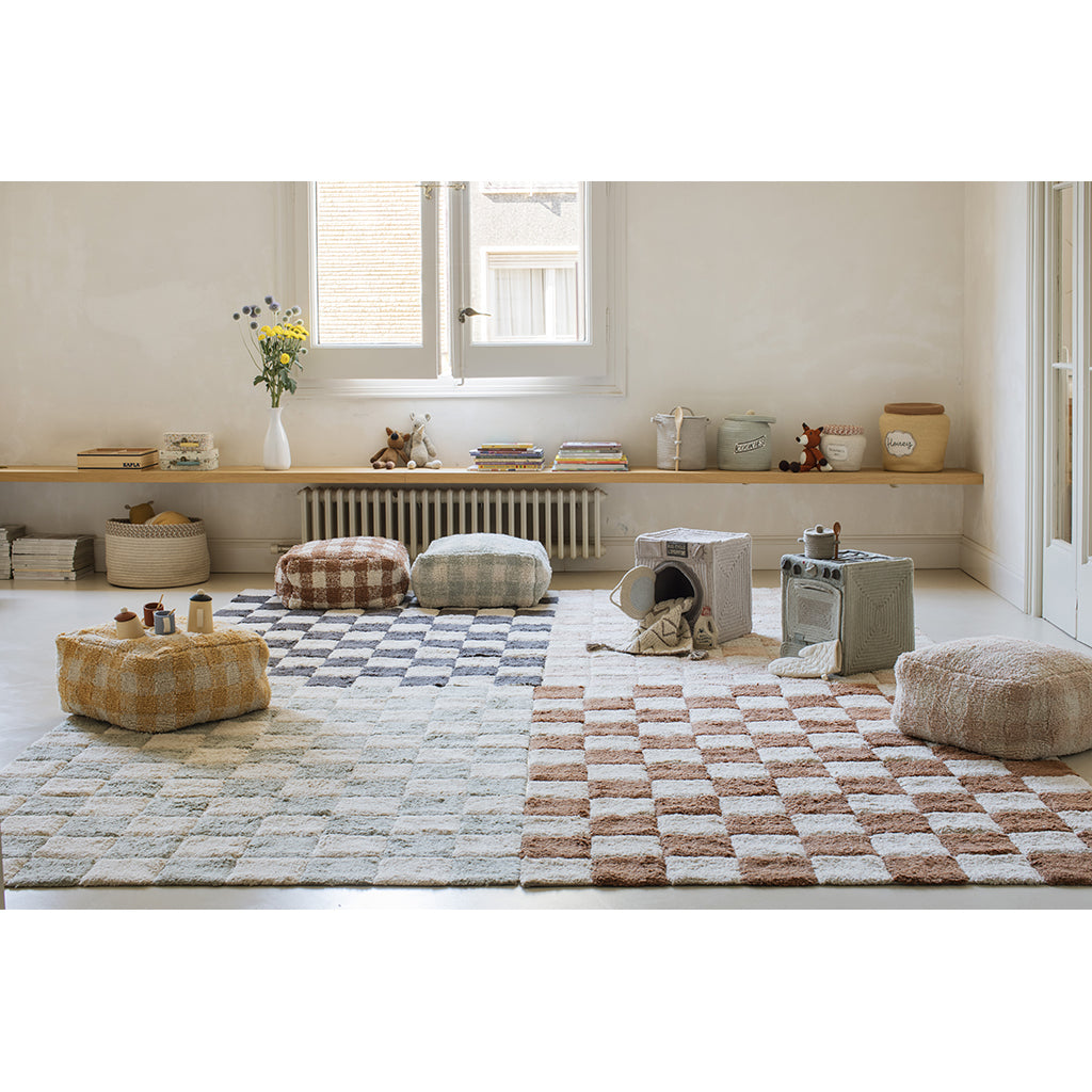 Lorena Canals tvättbar matta, Tiles Blue Sage - flera storlekar.