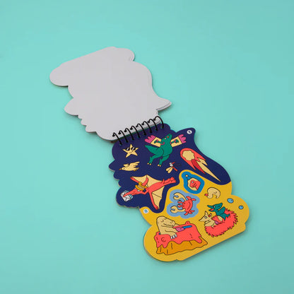 Omy aktivitets anteckningsbok med klistermärken, Dino