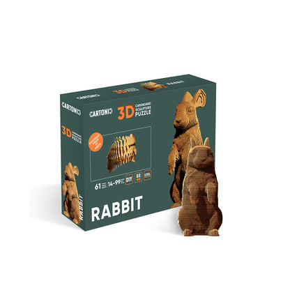 Cartonic 3D-pussel, Bygg själv papperskonstverk - Kanin