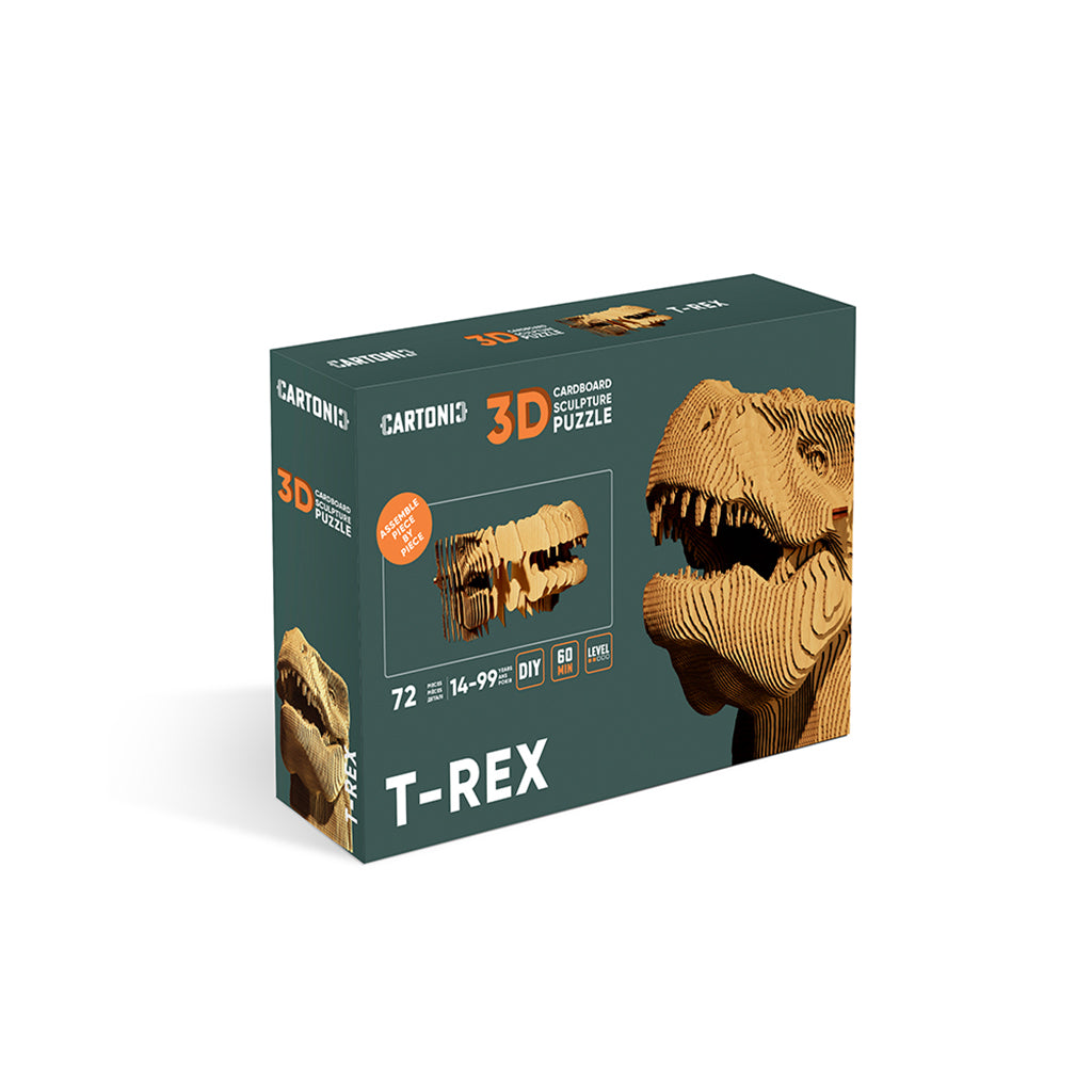 Cartonic 3D pussel, Bygg-själv konstverk i kartong – T-Rex