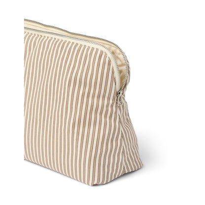 Studio Feder toalettväska, Celia - Brown beach stripe