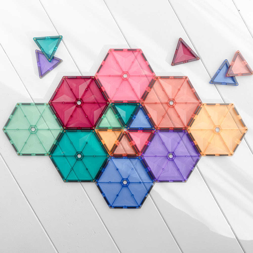 Connetix magnetiskt byggset, Geometry Pack, 40 delar - Pastell