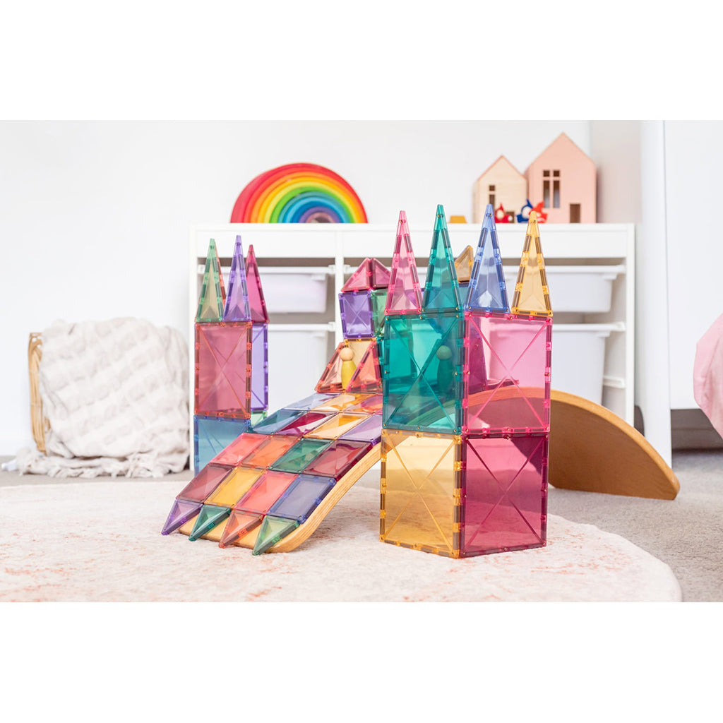 Connetix magnetiskt byggset, Starter pack, 60 delar - Pastell