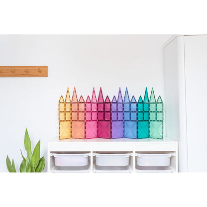 Connetix magnetiskt byggset, Starter pack, 60 delar - Pastell