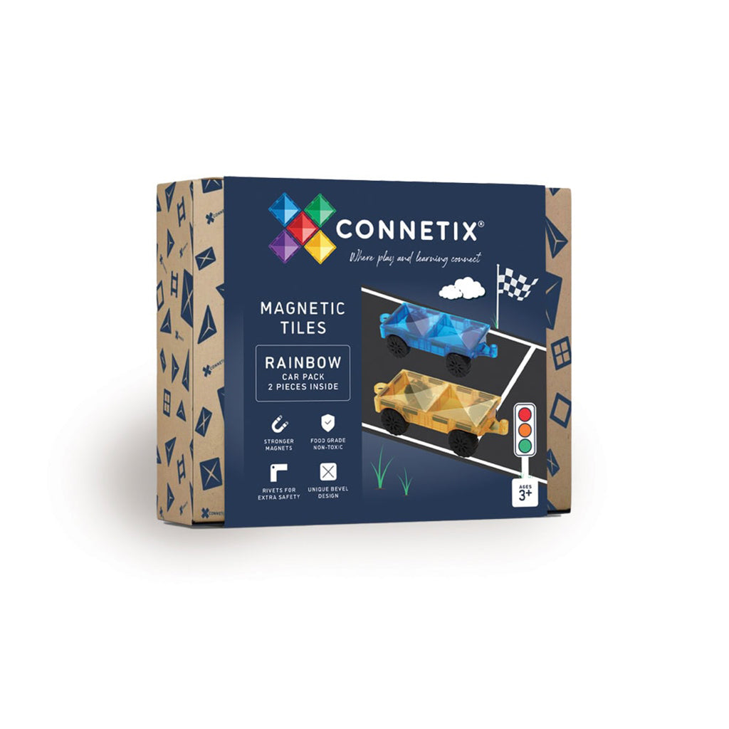 Connetix Car Pack, magnetbilar 2 st. - Rainbow