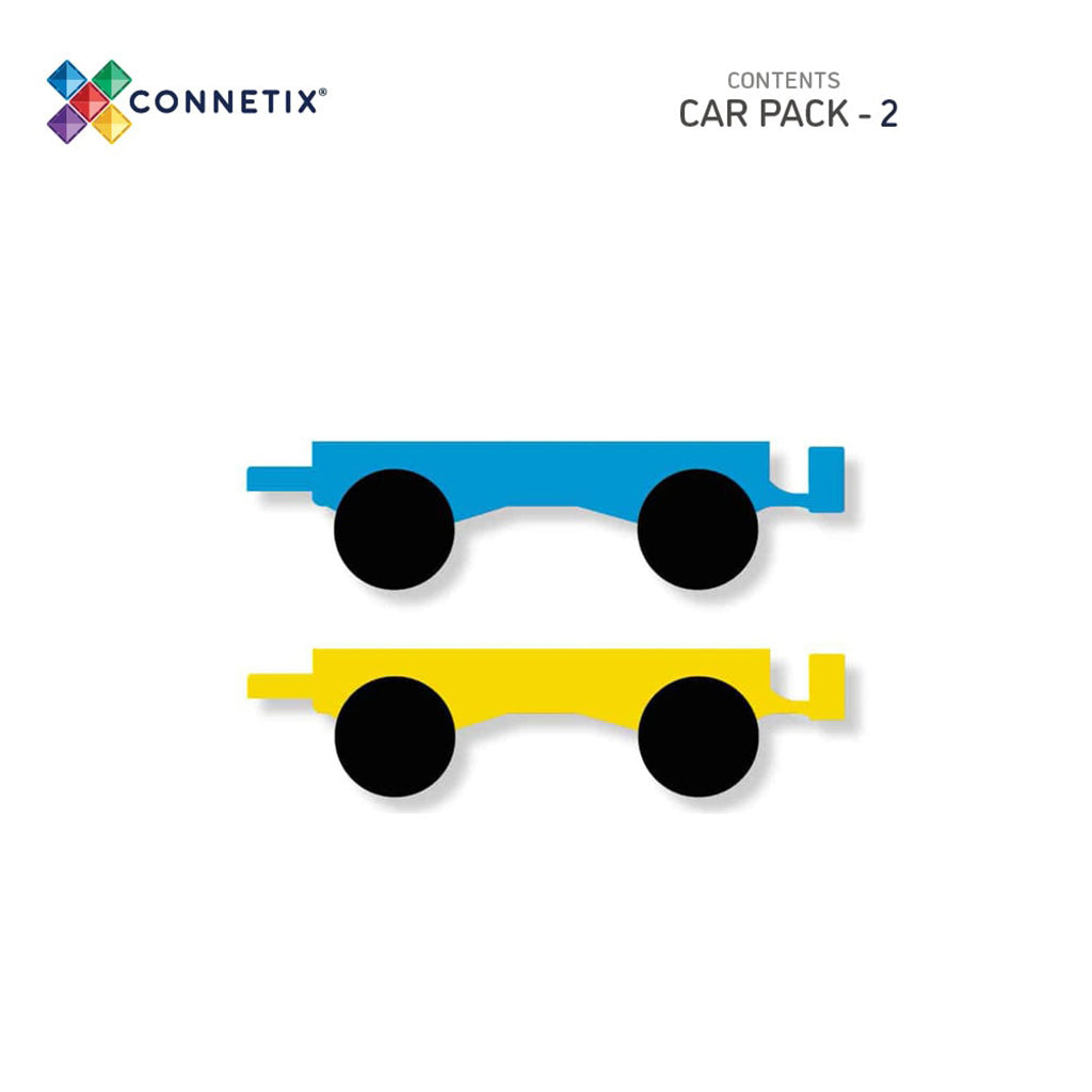 Connetix Car Pack, magnetbilar 2 st. - Rainbow