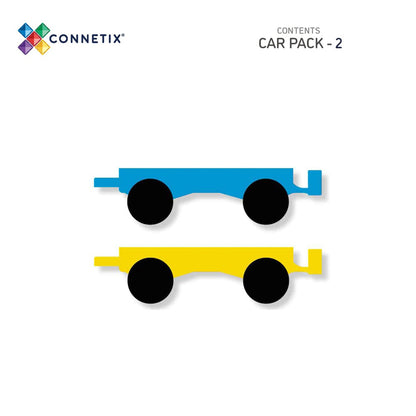 Connetix Car Pack, magnetbilar 2 st. - Rainbow