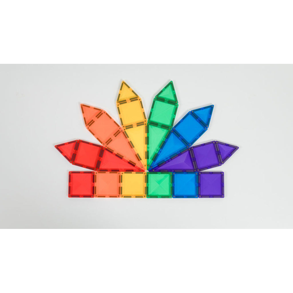 Connetix magnetiskt byggset, Mini Pack, 24 delar - Rainbow