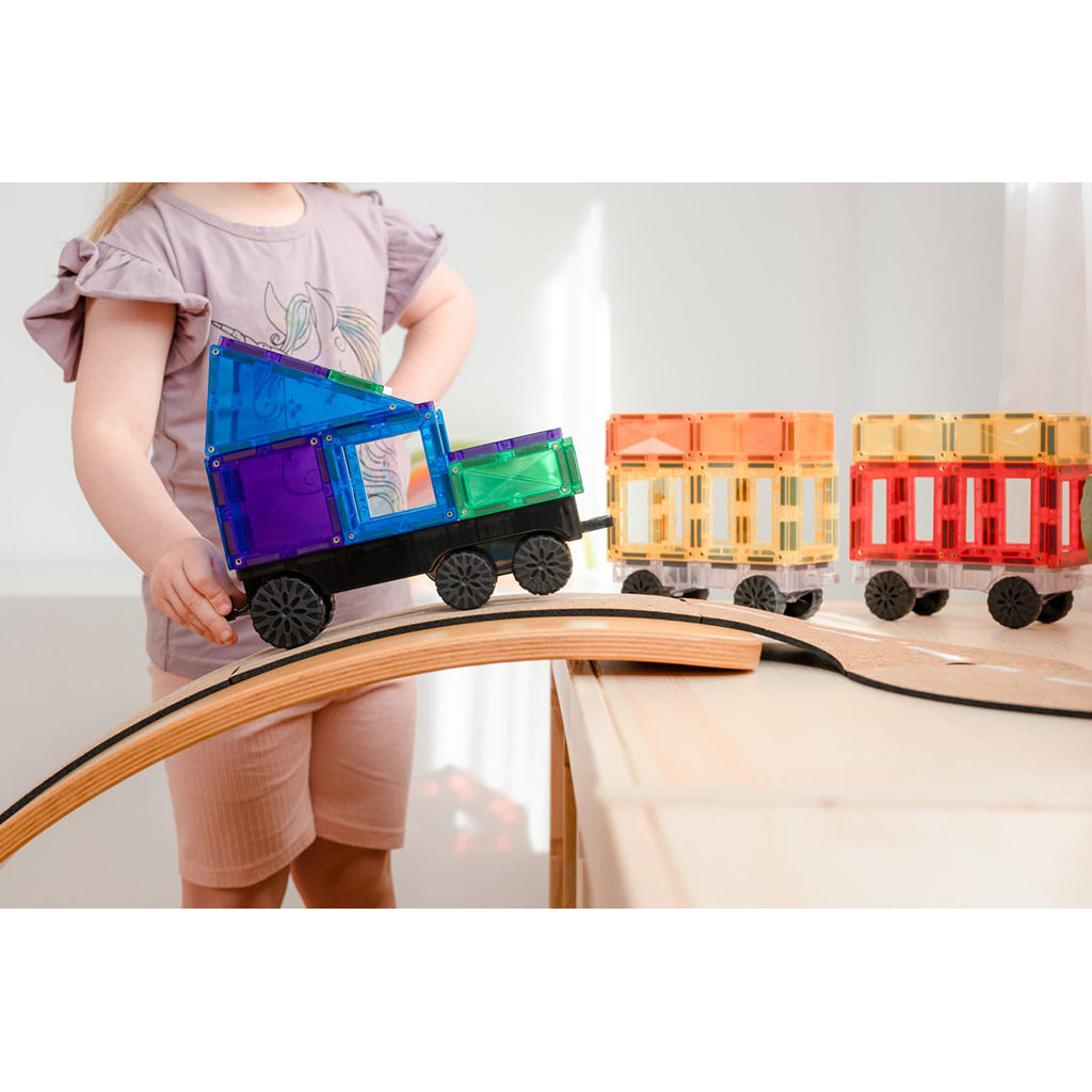 Connetix magnetiskt byggset, Transport Pack, 50 delar - Rainbow