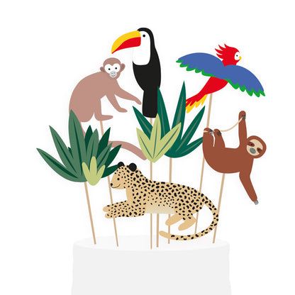 My Little Day tårtdekoration, 8 st - Tropical