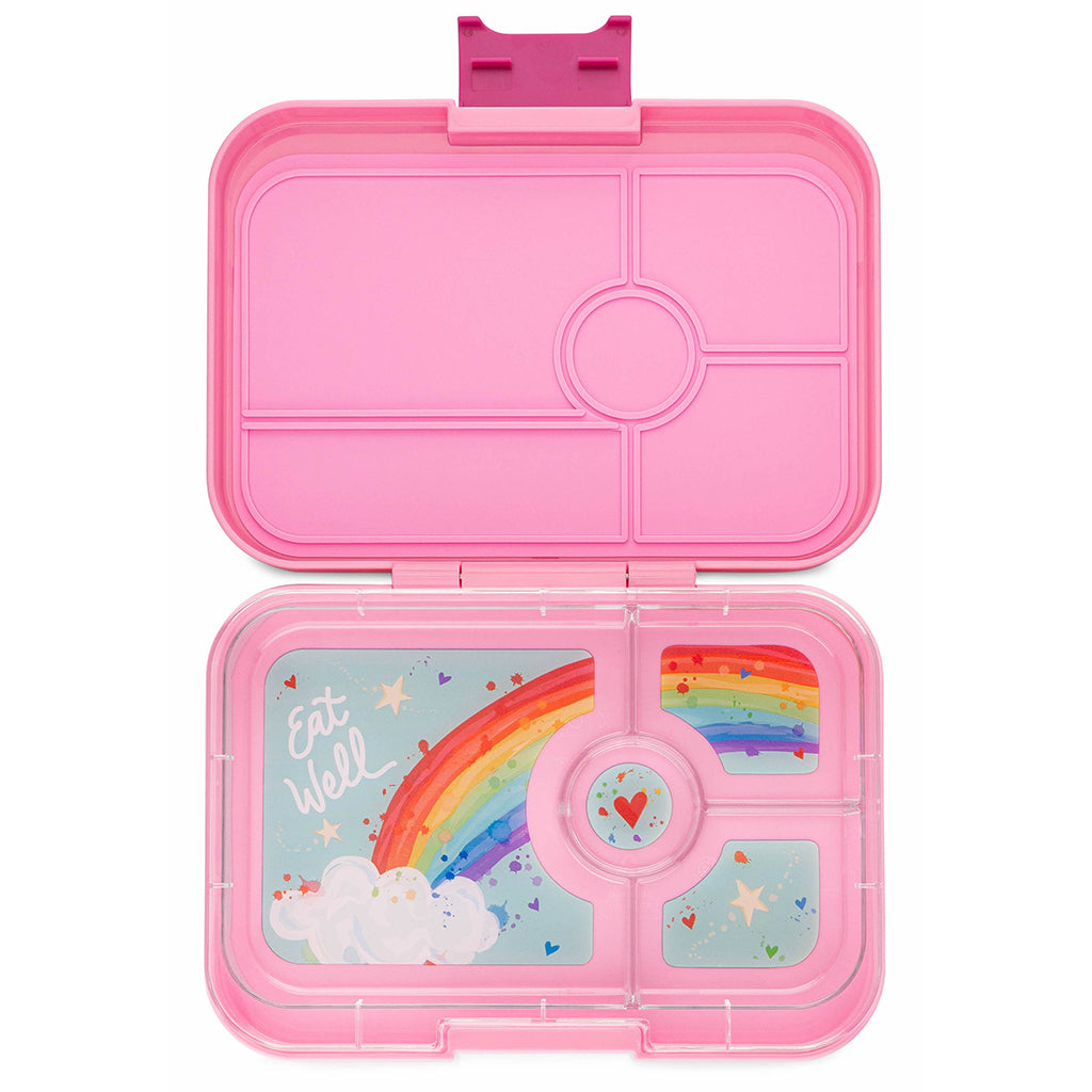 Yumbox XL matlåda med 4 fack, Tapas - Capri pink/ Rainbow tray