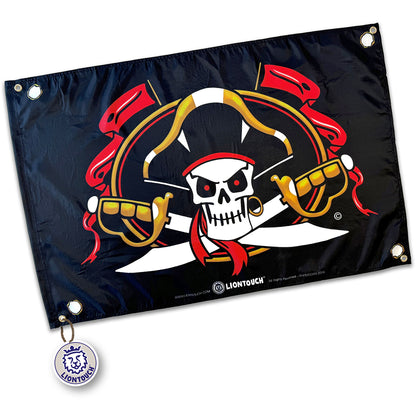 Liontouch Piratflagga, Captain cross flag - 70 x 100 cm