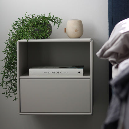 By Aulum Charlie nattduksbord med låda, 40x40 cm - Mushroom