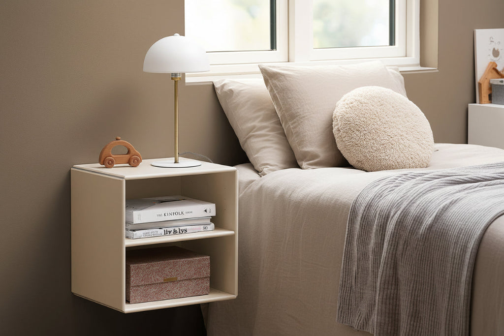 By Aulum Charlotte väggreol med hylla 40x40 cm, Sand