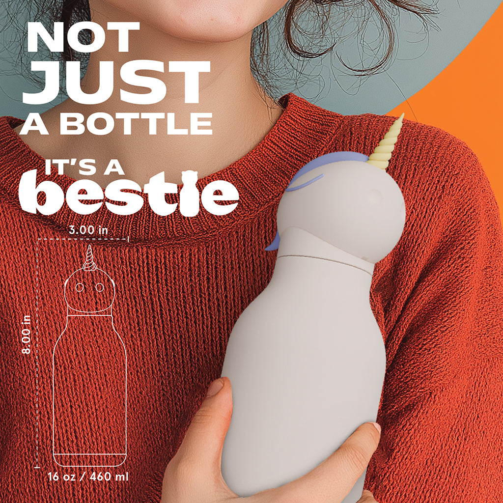 Asobu Bestie Animal termo dricksflaska, 460 ml - Enhörning