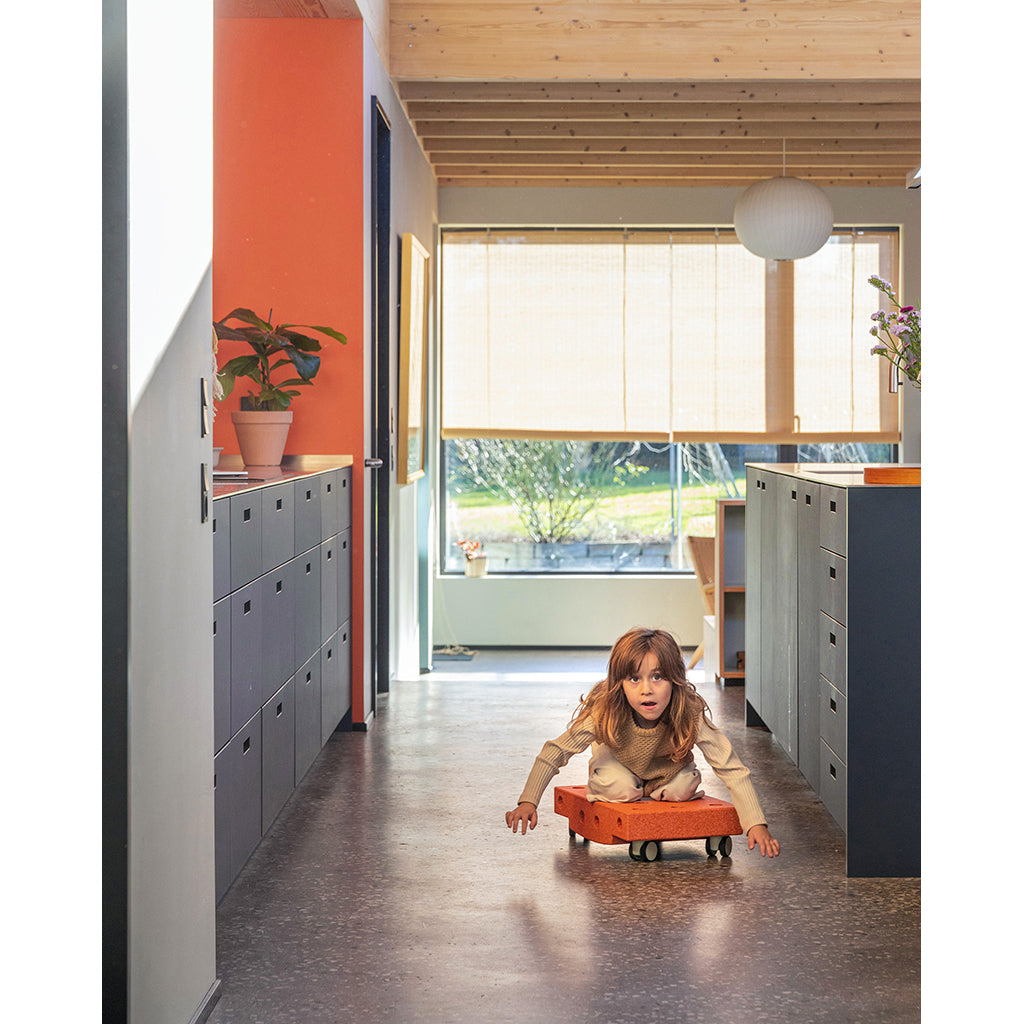 Modu byggleksak i skum, Curiosity-set, 14 delar – Burnt Orange/Dusty Green
