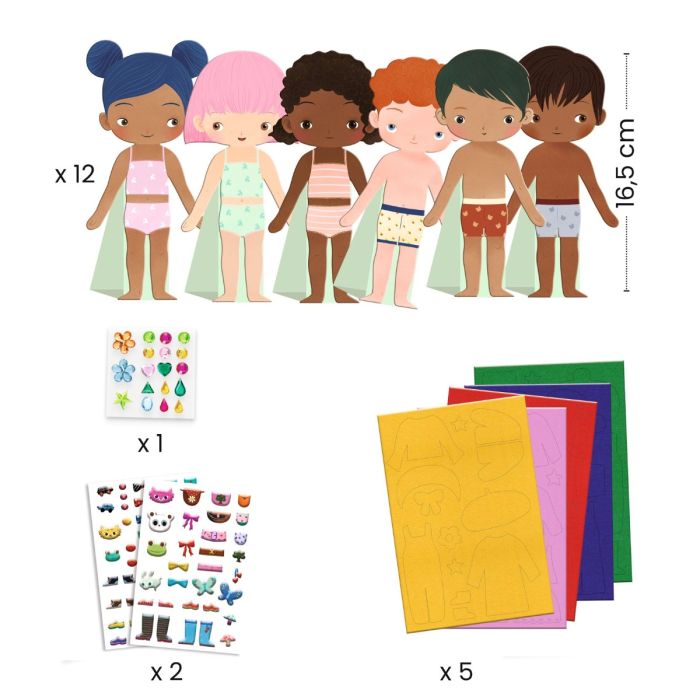 Djeco filtkollage, Soft dress-up