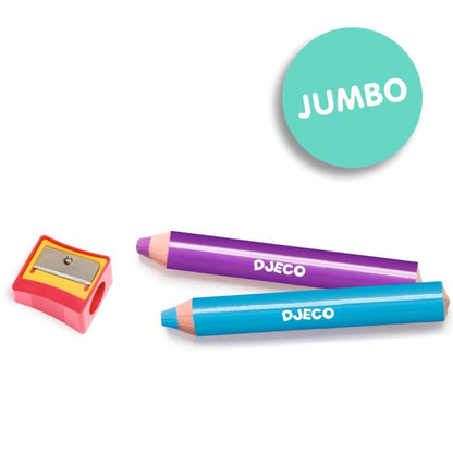 Djeco 12 jumbo vaxblyertspennor