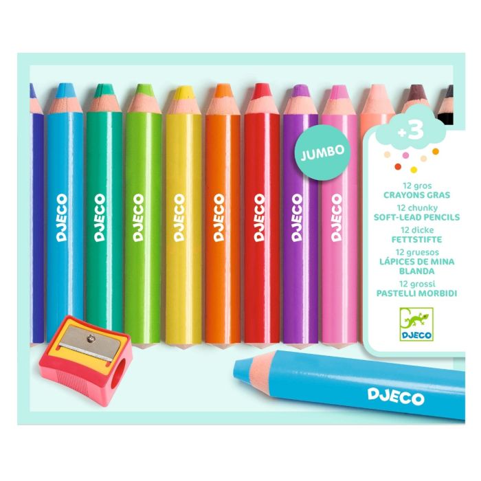 Djeco 12 jumbo vaxblyertspennor