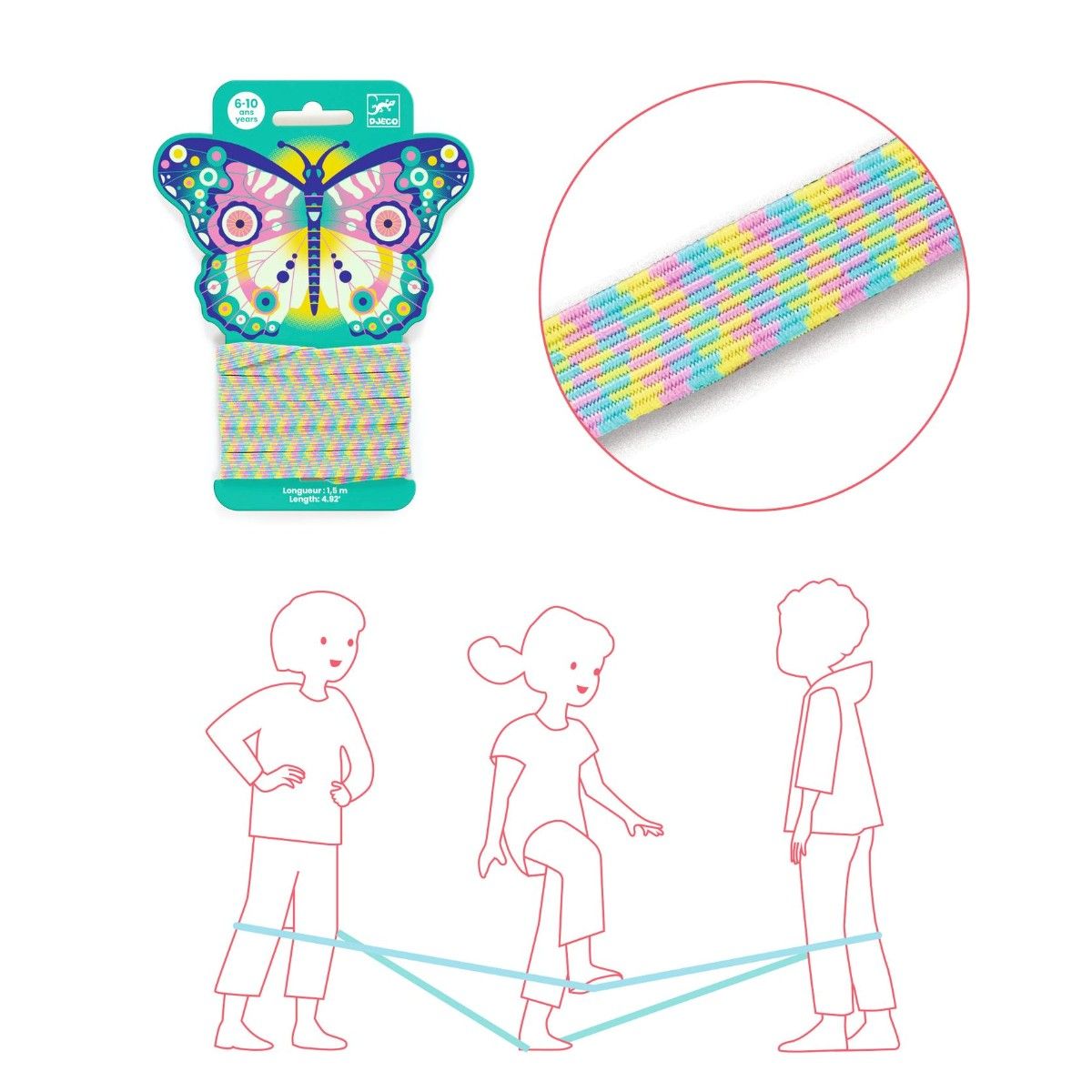 Djeco hoppeelastik, sommerfugl