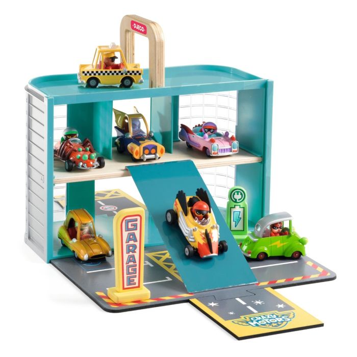 Djeco Crazy Motors, Garage med tag 